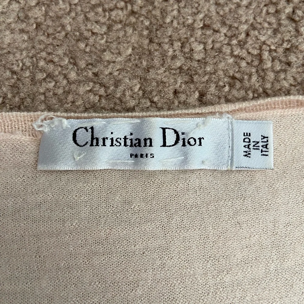 Christian Dior Cashmere Embellished Crystals and Pearls Neck Cardigan - Picture 12 of 13